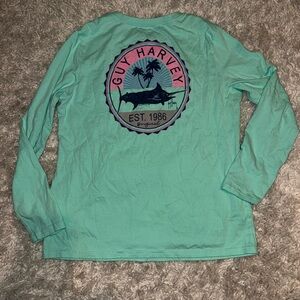 Guy Harvey Women’s V neck Long Sleeve T shirt Large